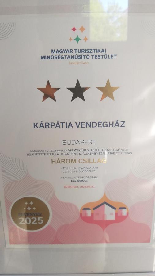 Karpatia Vendeghaz 1201 Budapest Extérieur photo